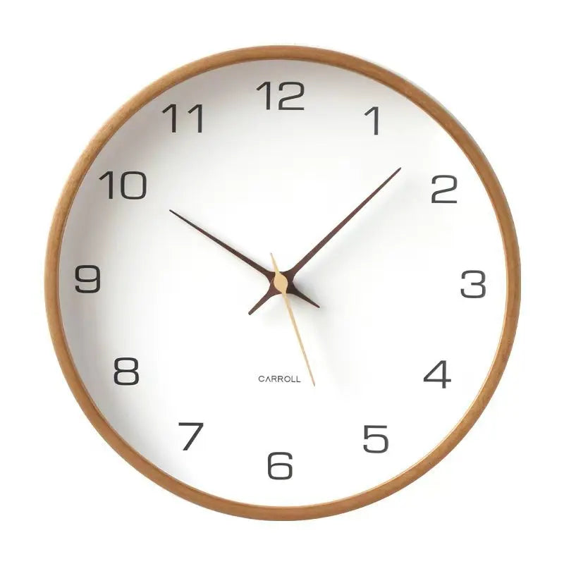 horloge murale bois naturel quartz minimaliste 10 pouces 12 pouces 14 pouces chambre salon