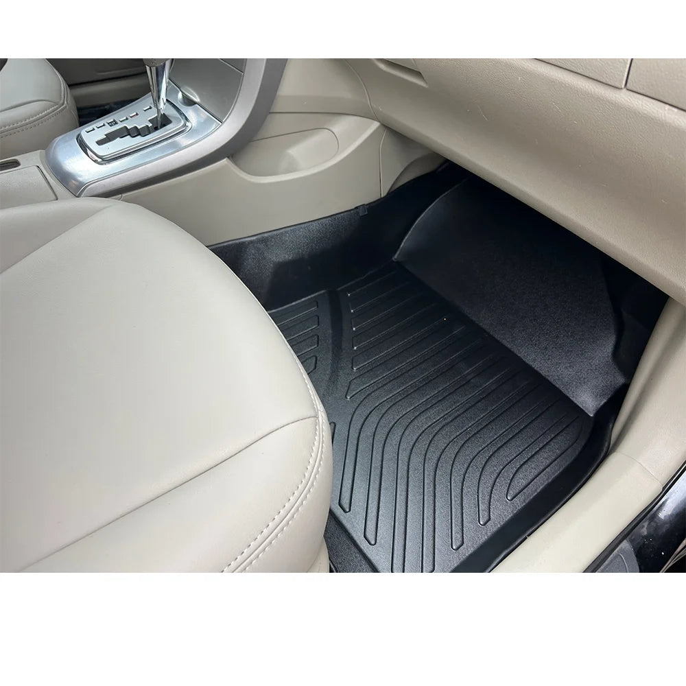 tapis sol noir rayures horizontales clips fixation tpe waterproof moderne résistant clips invisibles tapis