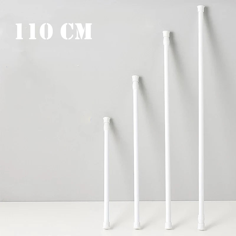 rideau télescopique extensible tige métal blanc moderne adhésif 30cm 50cm 40cm 70cm 50cm 90cm