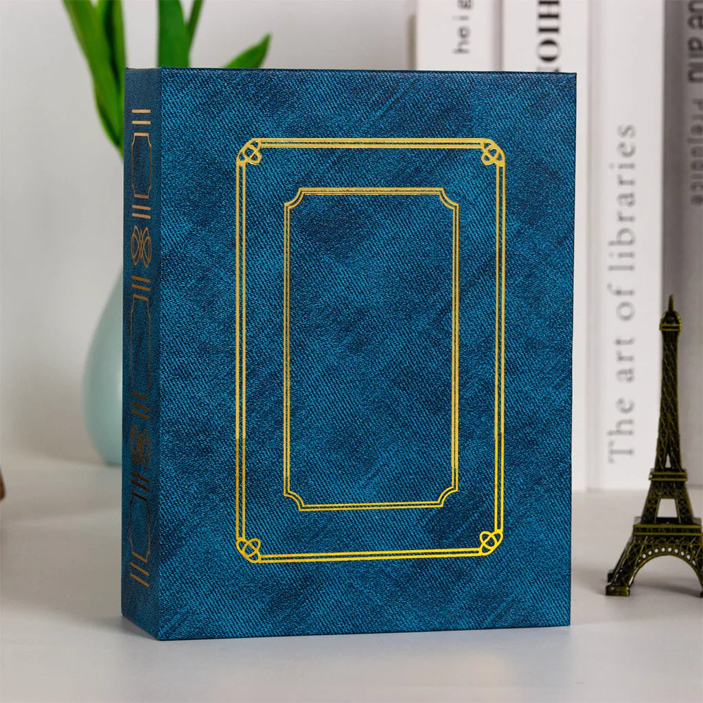 album photo rouge jaune gris bleu motif doré texture cuir classique pages blanches/photos