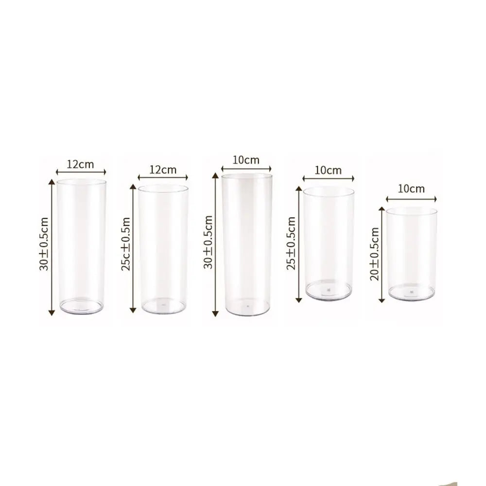 vases modernes transparents rectangulaires lisses intérieur décoration arrangement floral table
