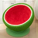 lit chat forme pastèque vert rouge texture graines escalade jouet original ludique