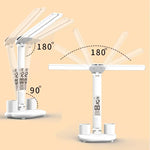 lampe led usb tactile pliable affichage numerique temperature horloge deux porte stylos moderne blanc