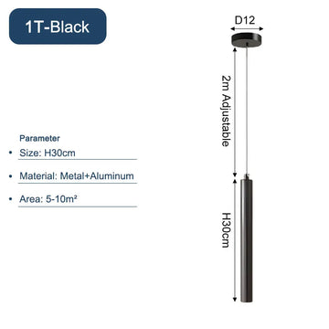 lampe suspendue moderne noir minimaliste pendentif led câble aluminium salle bain chambre salon