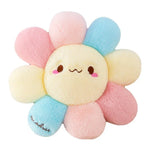 coussin kawaii peluche rose bleu jaune doux brodé tournesol 40cm imperméable mémoire anti décubitus