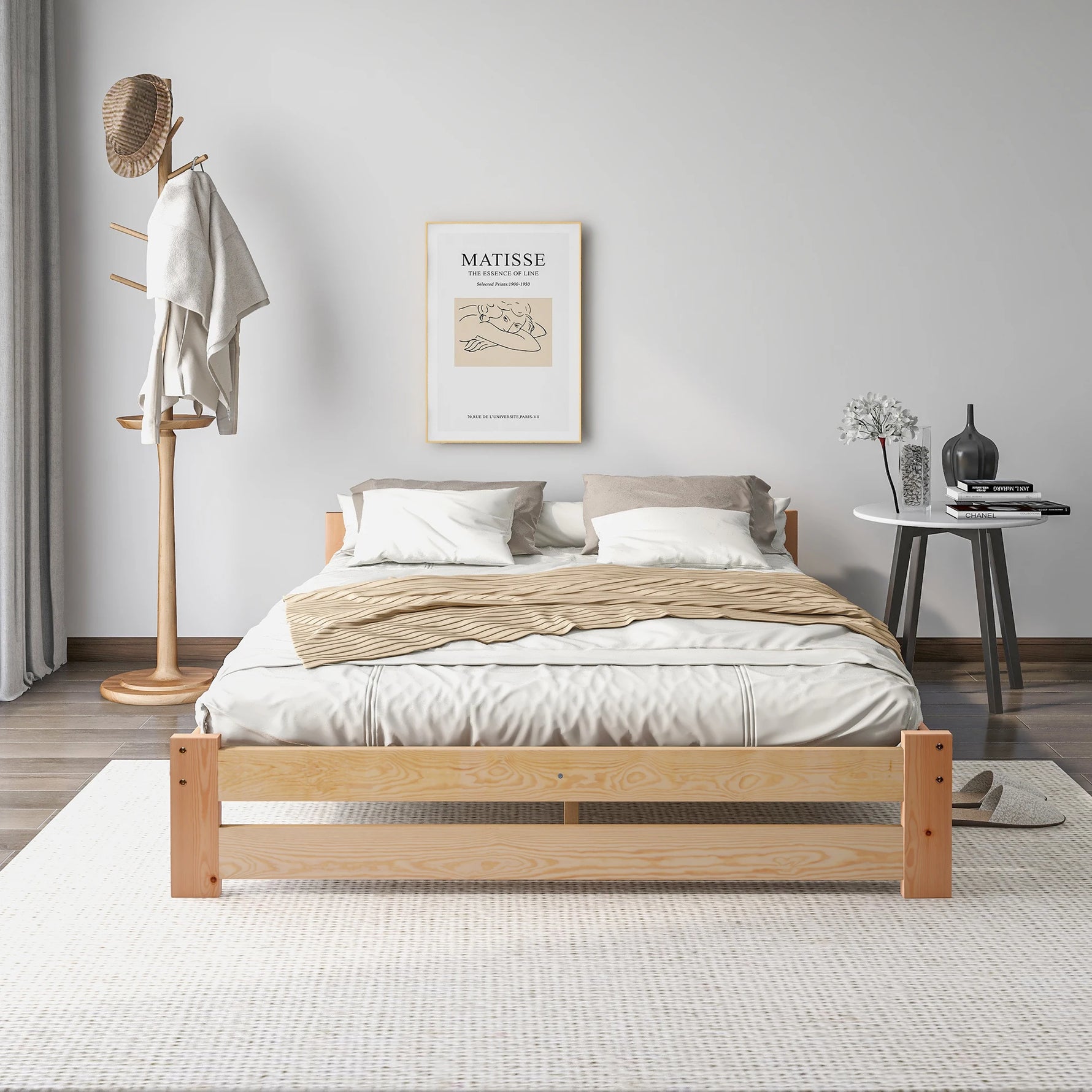 Sommier à lattes du lit futon en bois massif
