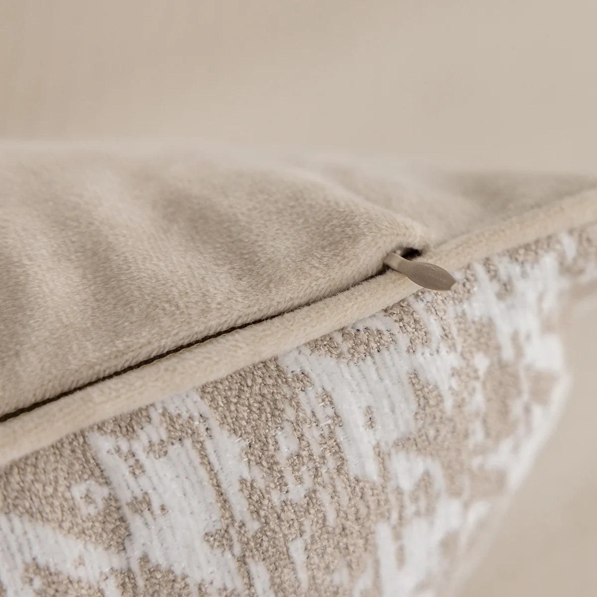 coussins décoratifs contemporains beige motif arbres 45x45cm opaques maison jacquard