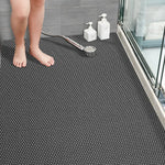 tapis douche rouge gris moderne anti dérapant triangle salle bain respectueux environnement