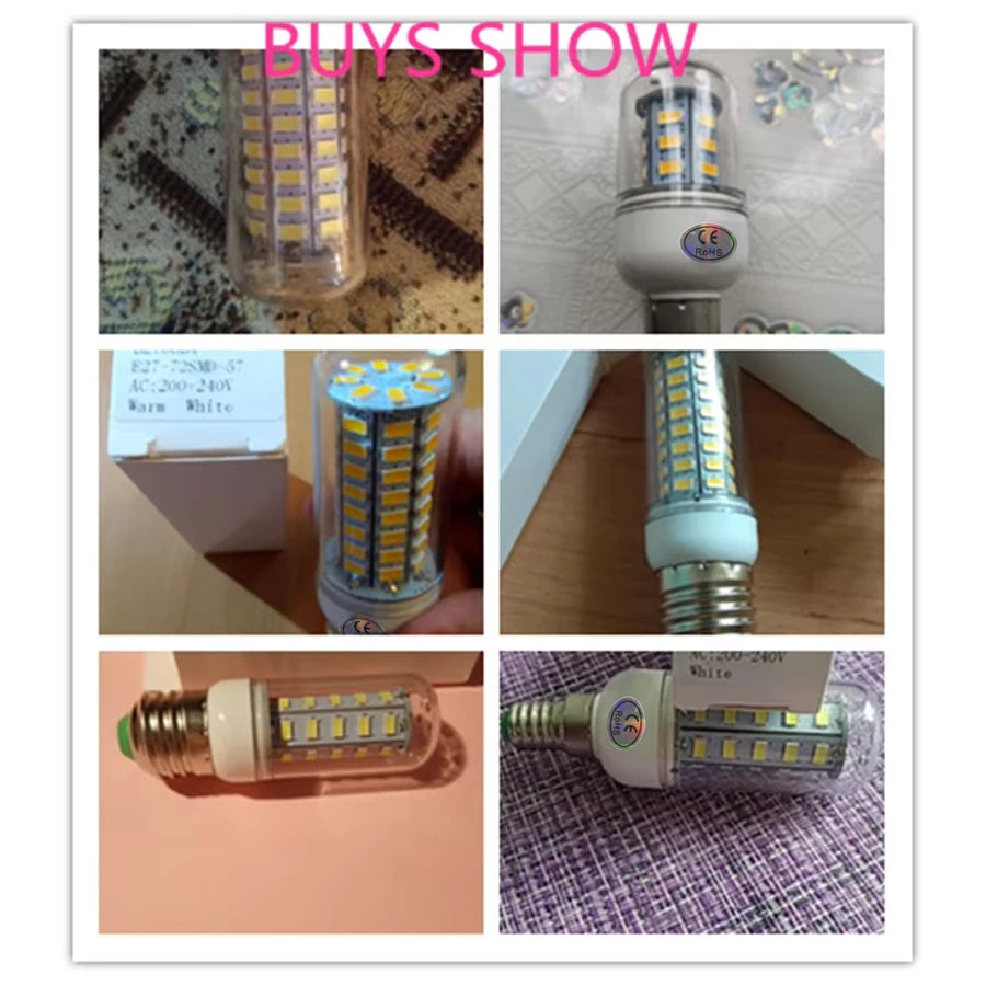 ampoule led e27 e14 56 leds 999 lumens blanc vert grains maïs moderne