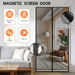 rideau porte magnétique maille fine noir anti moustiques été moderne adhésif 90x210cm opacité