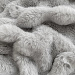 housses coussin peluche douce 48x74cm gris clair blanc crème modernes confortables maison hiver polyester