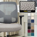housse chaise polyester vert gris beige moderne tissé 46 53 cm