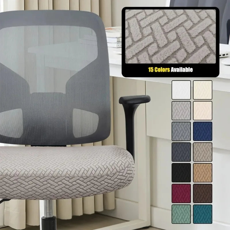 housse chaise polyester vert gris beige moderne tissé 46 53 cm