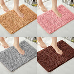 tapis bain acrylique antidérapant solide moderne doux couleur beige rose gris marron bleuclair