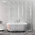 rideau douche transparent moderne aimants lestés blanc gris rose