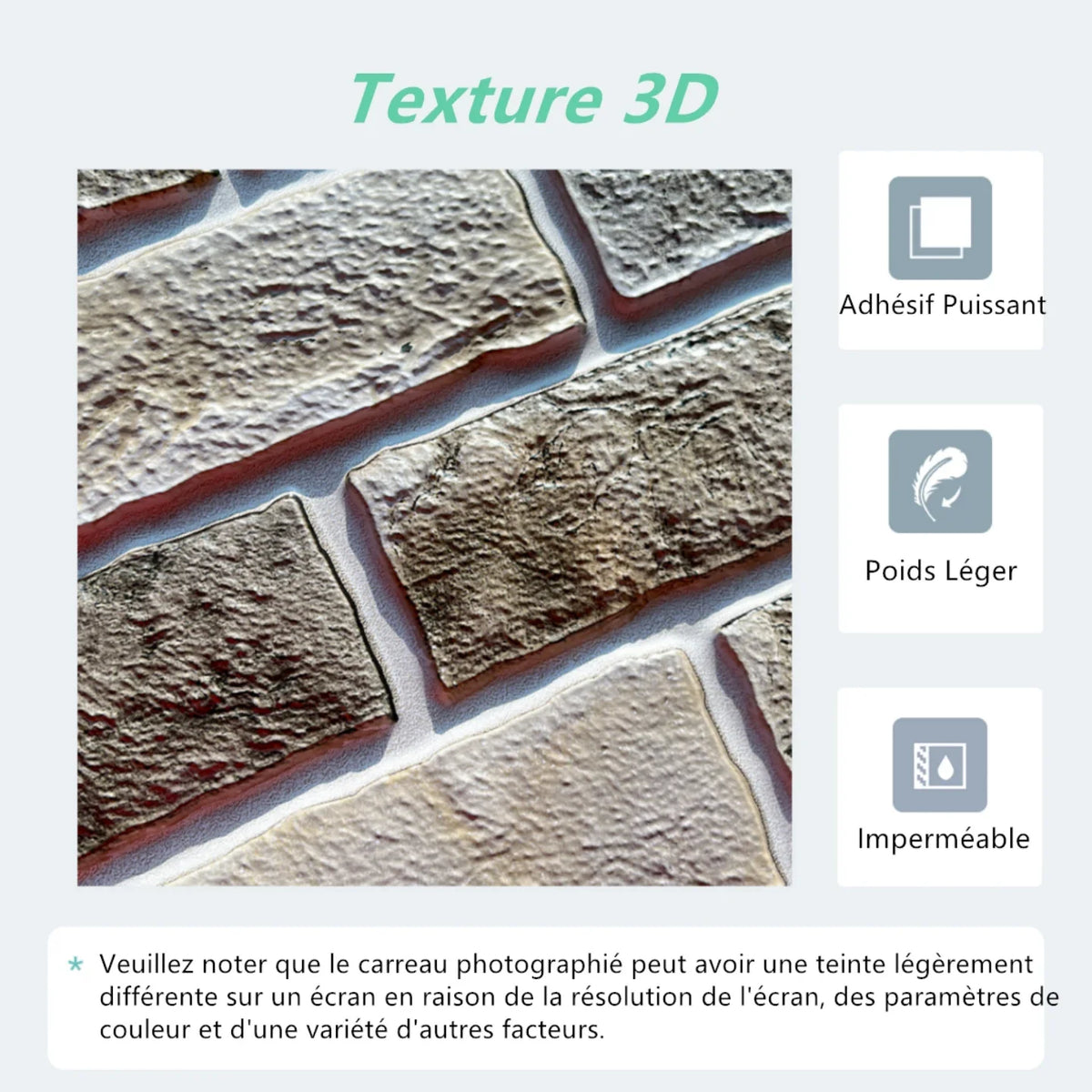 autocollants mur 3d brique imitation gris moderne rustique facile poser imperméable