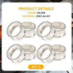 porte serviettes argentés élégants bords surface lisse set pièces