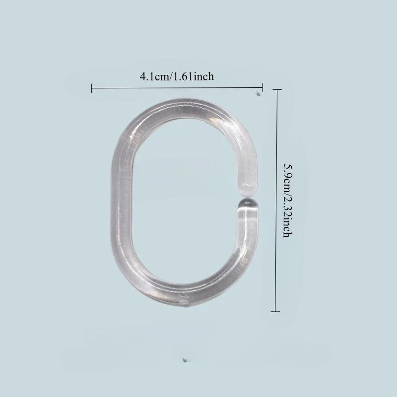 anneaux rideau douche transparents modernes 24pcs salle bain minimaliste fixations pratiques facile
