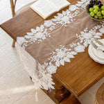 chinois brodé polyester translucide ruban or blanc classique noël maison restaurant européen