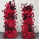 arche decorative fleurs artificielles rouge bordeaux decoration maison event anniversaire mariageintérieur classic