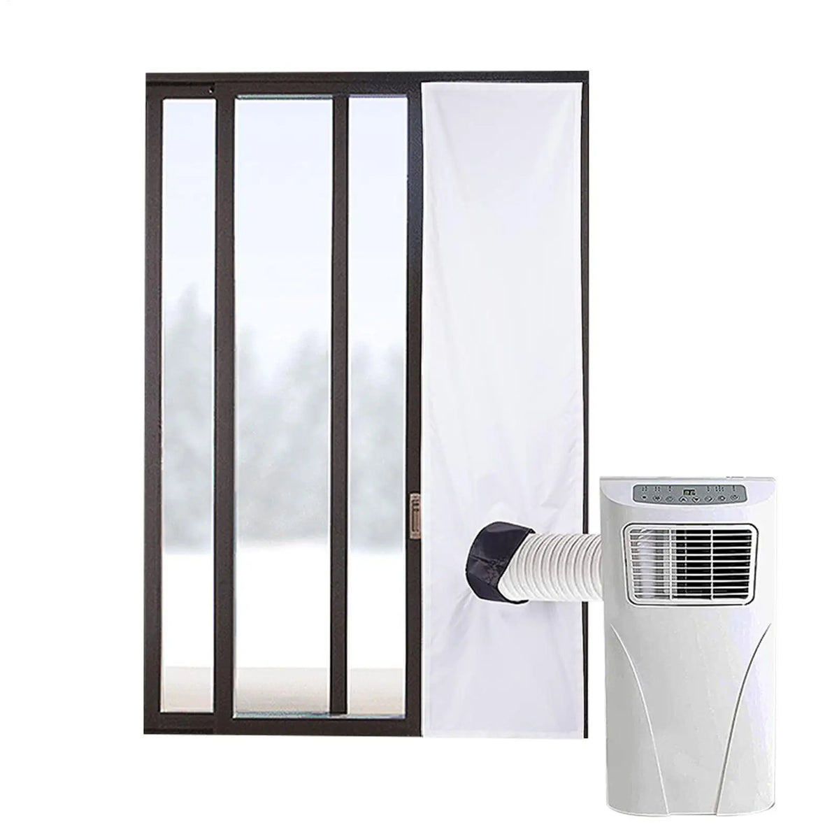 rideau porte blanc moderne double protection ruban adhésif tension haute qualité uni opaque 300cm