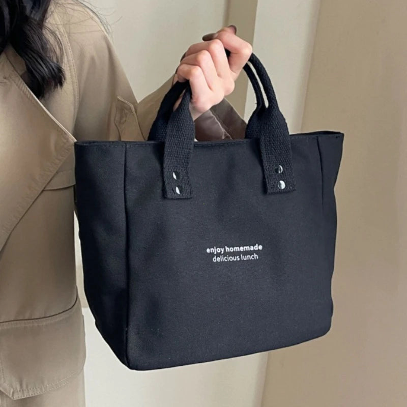 sac main femme noir beige polyester toile détachable moderne casual