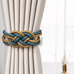 rubans fenêtres modernes aimants bleu doré tissés noeuds