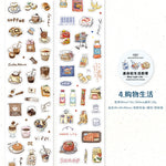 sticker autocollant kawaii dessins animés géométriques multicolores scrapbooking diy journal craft fournitures