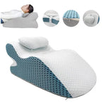 oreiller sommeil mousse mémoire forme rectangulaire texture bulles couleur vert clair ergonomique support cou