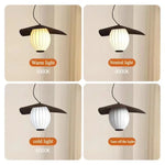 lampe suspendue soie marron foncé rayures blanches moderne cuisine salon chambre