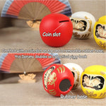 décoration zen daruma céramique rouge or argent vert jaune blanc noir fengshui mascotte traditionnelle