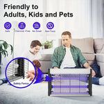 piège insectes anti moustiques uv lumière moderne noir violet grille autonomie chambreintérieur