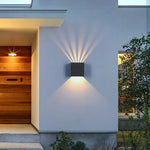 applique murale moderne led éclairage extérieur balcon facile ip55 hydrofuge noir vers haut