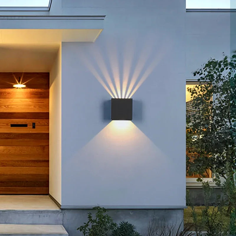 applique murale moderne led éclairage extérieur balcon facile ip55 hydrofuge noir vers haut