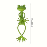 support plante forme grenouille verte mignon adhésif texturé pot succulente decoration jardinière