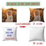 coussin moderne imprimé photo fermeture glissière polyester coton blanc decoratif maison lit voiture 40x40