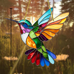 colibri multicolore mosaïque artisanal décoration suspendue chaîne dorée maison jardin ornementalité
