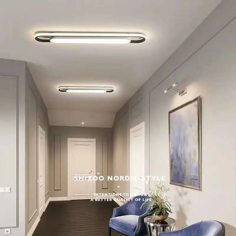 Lampe LED moderne aluminium blanc noir éclairage intérieur chambre salon minimaliste flux lumineux 249