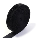 ruban noir brillant satiné 7mm 10mm 15mm 20mm 25mm 38mm polyester coton décoration bouquet