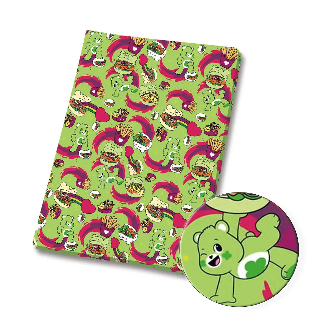 serviettes papier multicolores motifs personnages mignons coeurs arc ciel champignons dessin animé