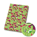 serviettes papier multicolores motifs personnages mignons coeurs arc ciel champignons dessin animé