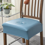 coussin chaise moderne noir uni imperméable adhésif lavable amovible polyester spandex cuisine banquet salon
