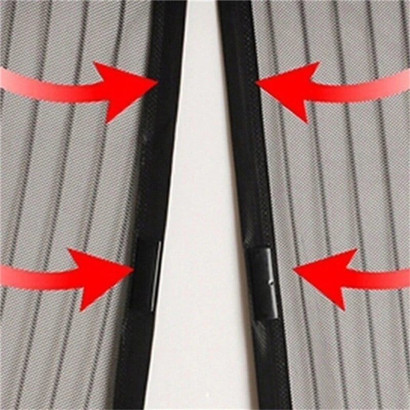 rideau porte magnétique noir blanc rayures verticales tissu maille opacité moderne clips