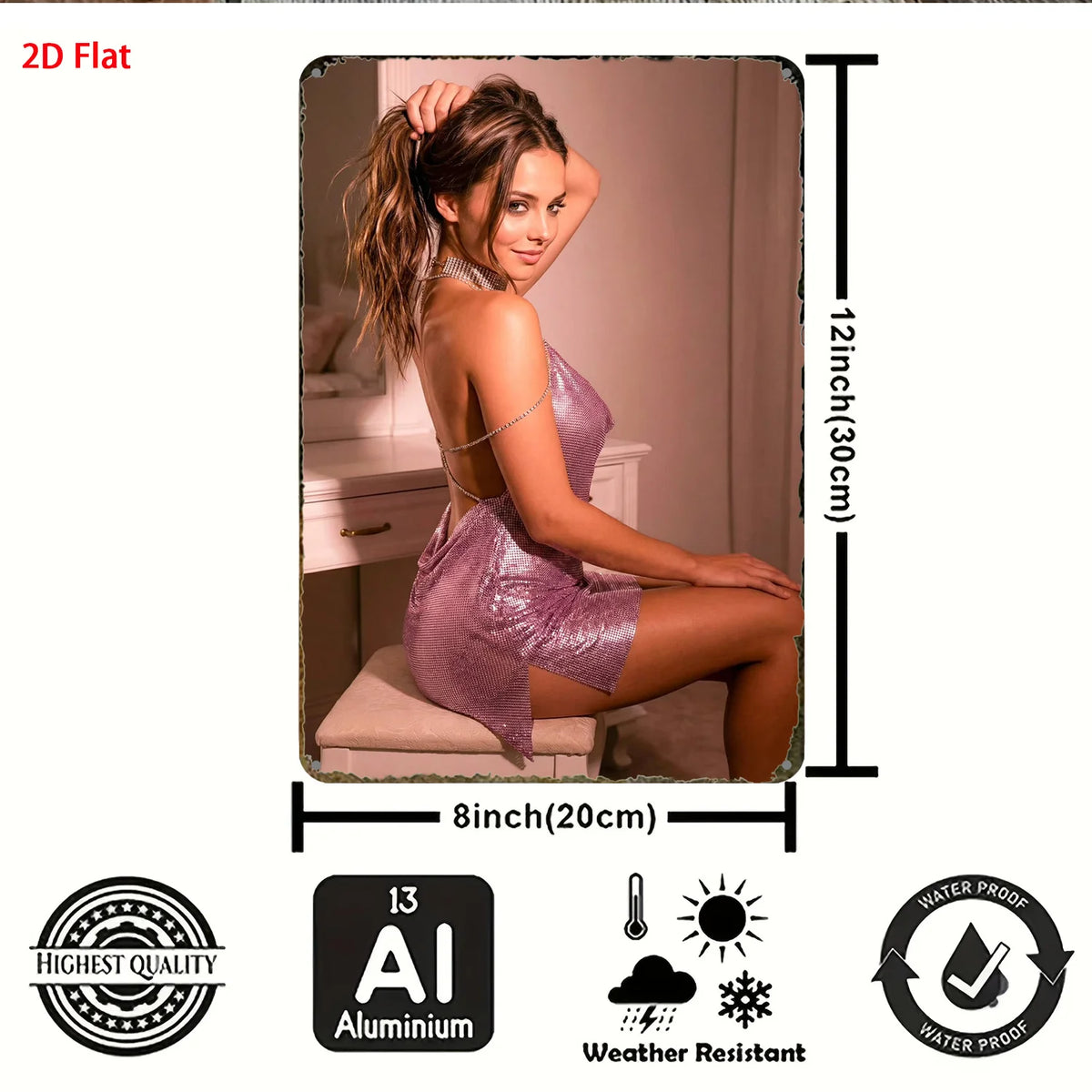 panneau decoratif metal femme moderne argenté rose beige gris fixations deco murale glamour