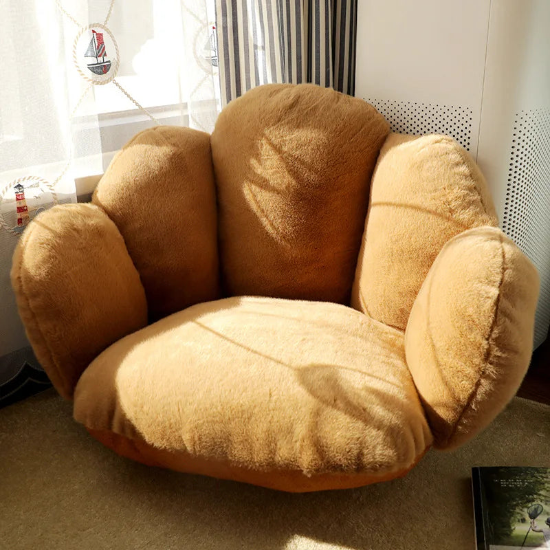 fauteuil confortable moderne marron rose gris vert motifs floraux tissu doux antidérapant adultes chambre