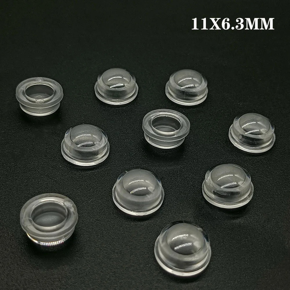 cache led transparent adhésif moderne 11x6.3mm légèrement opaque rond lisse bande led