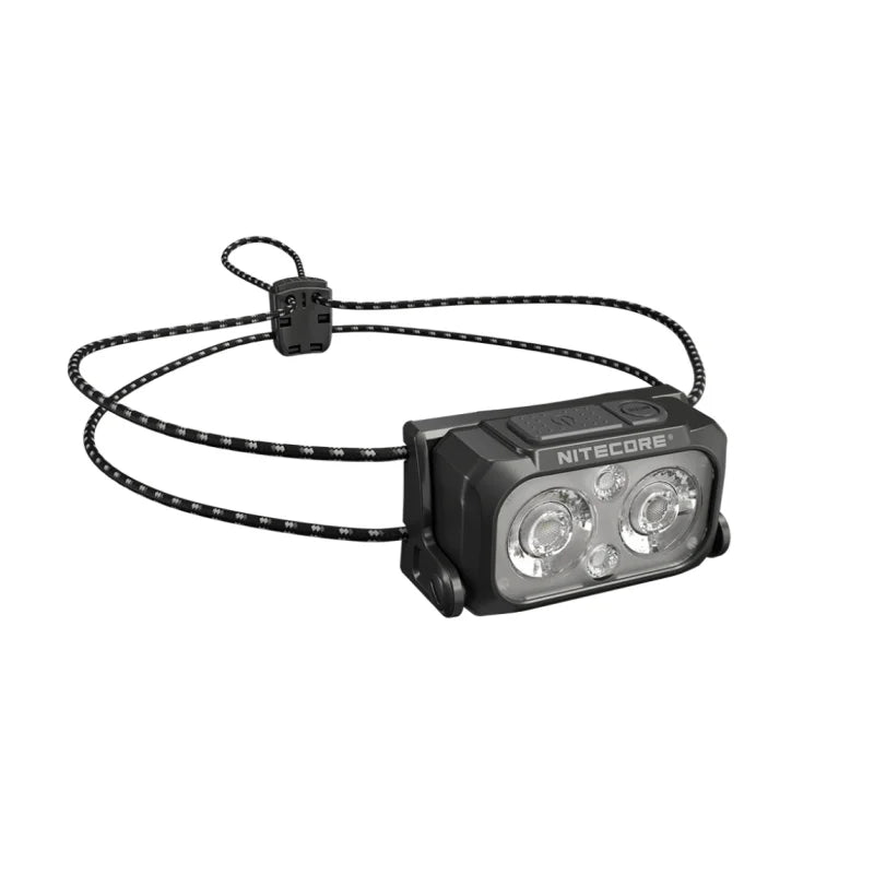 lampe frontale rechargeable led noir bandeau ajustable pleine nuit activité outdoor