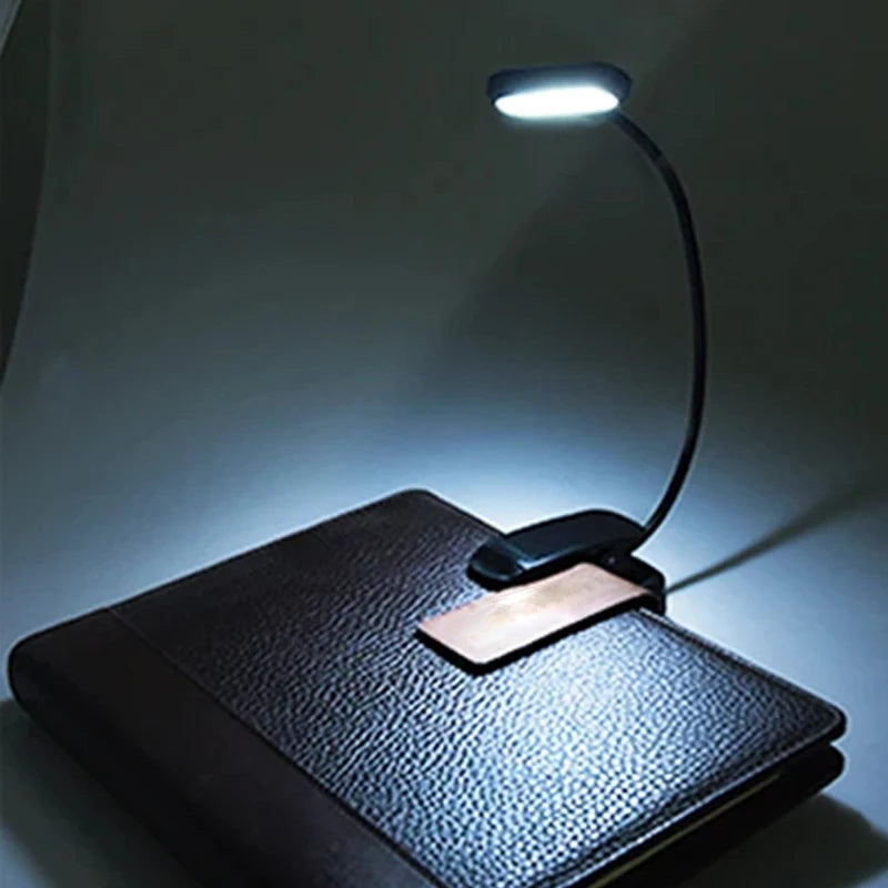lampe lecture pince noire flexible batterie led portable moderne interrupteur chambre étude