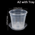 pots fleurs transparents perforés modernes assiette drainage jardinière jardin domestique