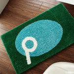 tapis moderne rectangle couleurs vives cercles cerises texte living room bedroom